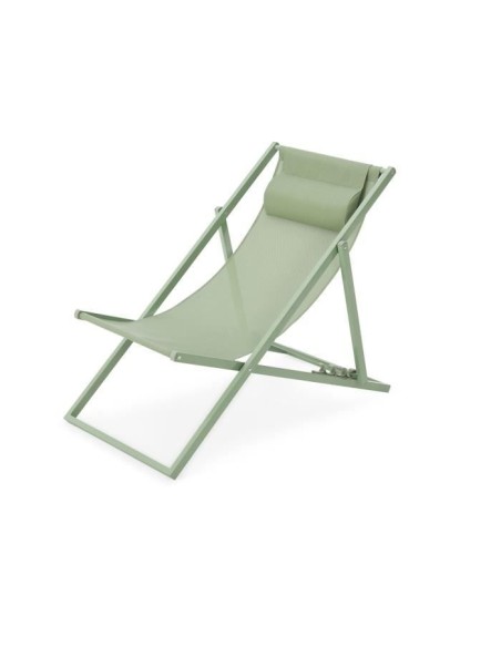 Chilienne PAROS - Structure en acier - L 63 x P 104 x H 85 cm Vert kaki – AUCUNE (Chaise Longue - Transat - Bain De Soleil) | STORE PRO SHOP 