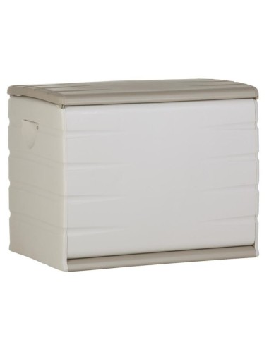 PLASTIKEN Coffre 260L Intérieur/Extérieur Fonctionnel et Esthétique Cadenassable avec Roulettes Beige – PLASTIKEN (Coffre D'exterieur - Rangement D'exterieur) | STORE PRO SHOP 