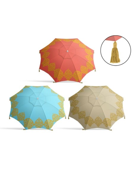 Parasol Frange Ø 180 cm Tissu Oxford